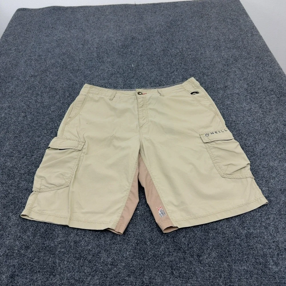 O'Neill Cargo Shorts Mens 34 Tan Khaki Ripstop X-Static XT2 Outdoor‎ Gorpcore